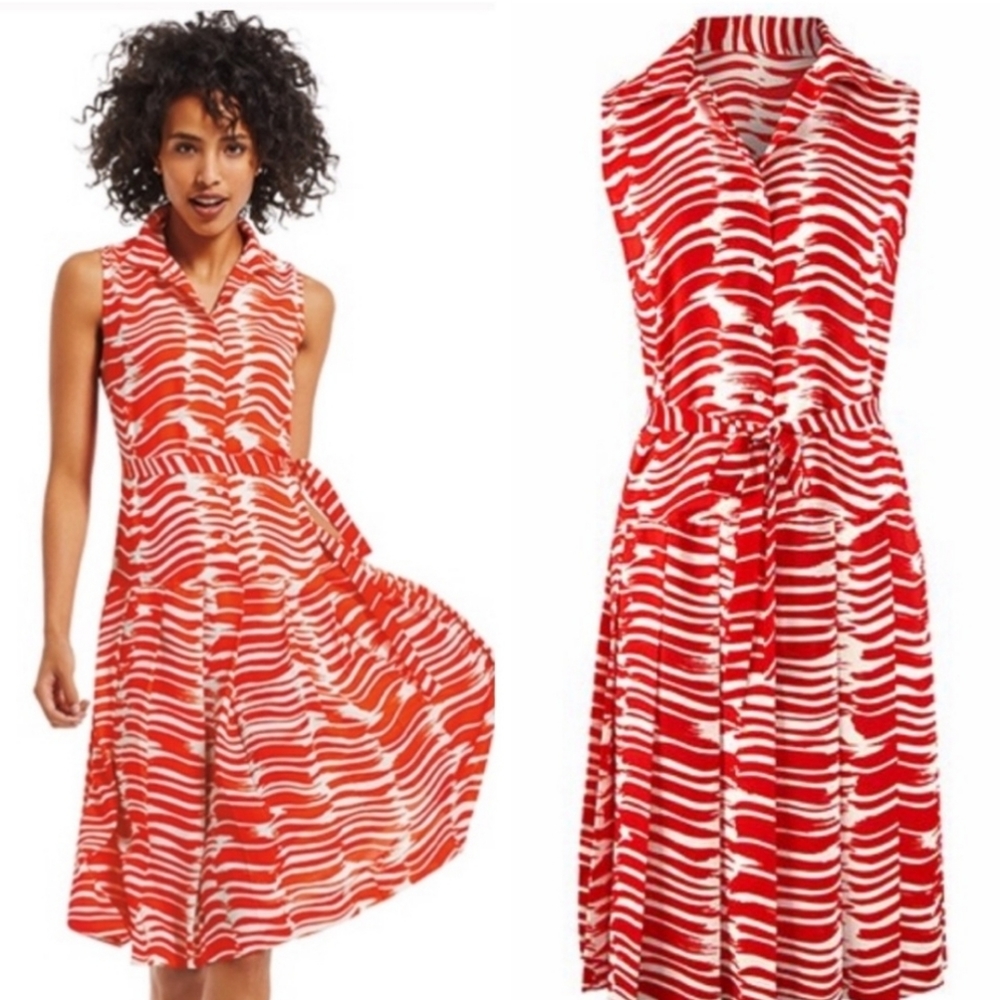 CAbi NWT Grenadine Brushstroke Dress